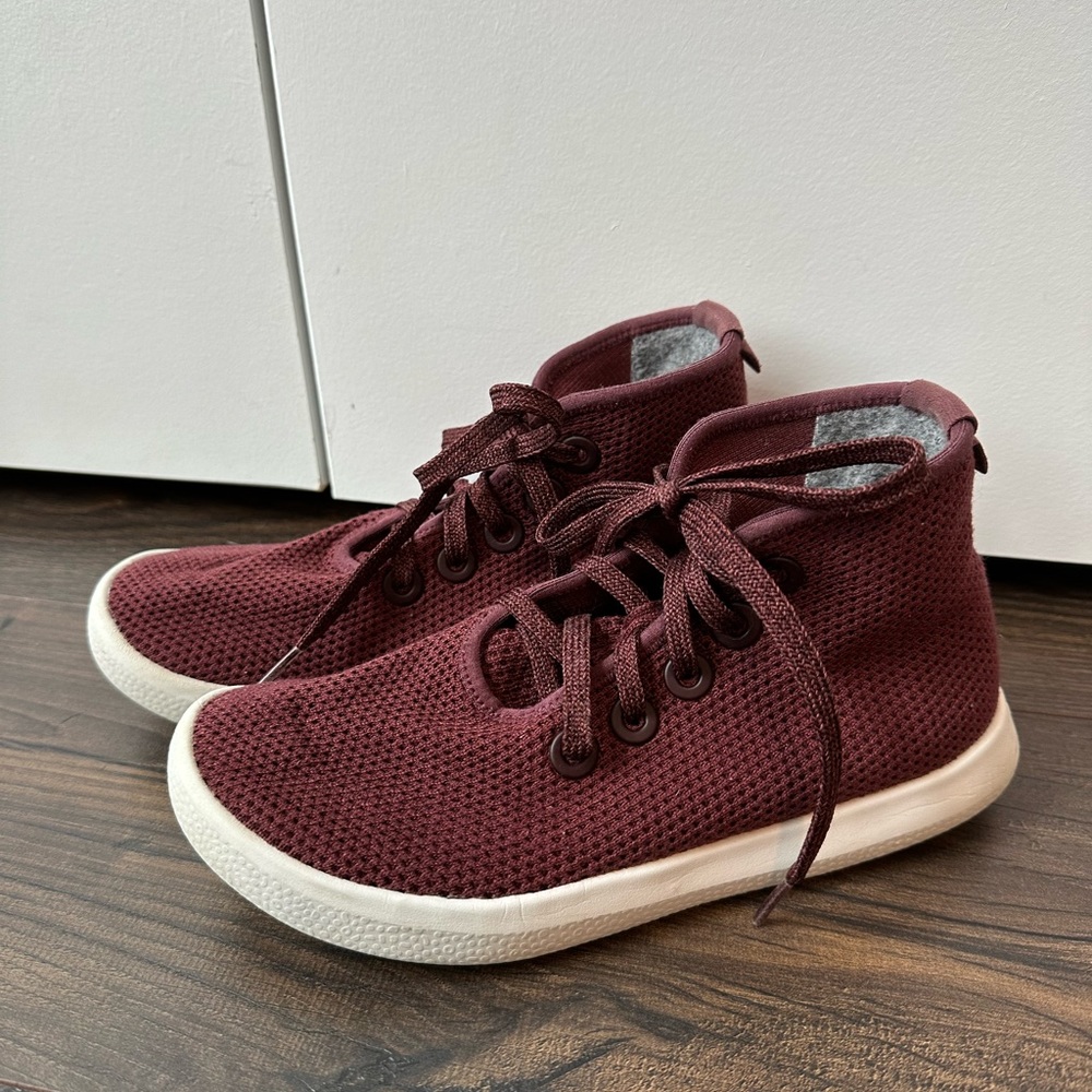 ALLBIRDS Women's Tree Toppers Kauri Zin Maroon w/ White Sole (Size 6)